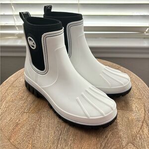 White Michael Kors Rain Boots